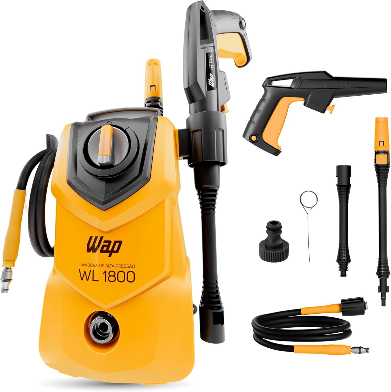 WAP Lavadora de Alta Pressão WL 1800 360L/h Portátil, com Jato em Leque e Concentrado 1500psi 1400W 220V WAP Lavadora de Alta Pressão WL 1800 360L/h Portátil, com Jato em Leque e Concentrado 1500psi 1400W 220V