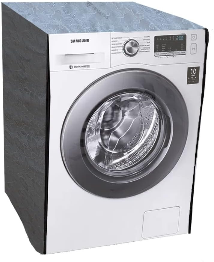 Capa Lava E Seca Samsung 11kg Abertura em Ziper Com Transparente Grafite