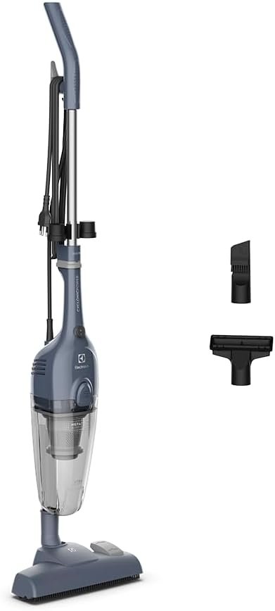 Aspirador de Pó Vertical com fio portátil de mão 2 em 1 potente 1600W cabo 4.7m com capacidade 950 ml filtro HEPA STK17 Azul STK 220v