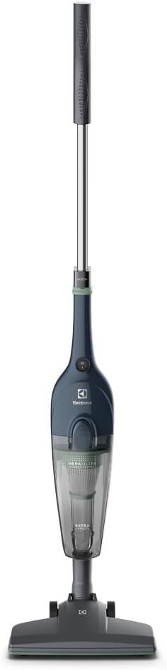 Electrolux Aspirador pó vertical com fio portátil de mão 2 em 1 potente 1450W cabo 5m capacidade 1,6L filtro HEPA STK14 Azul Denim 220V