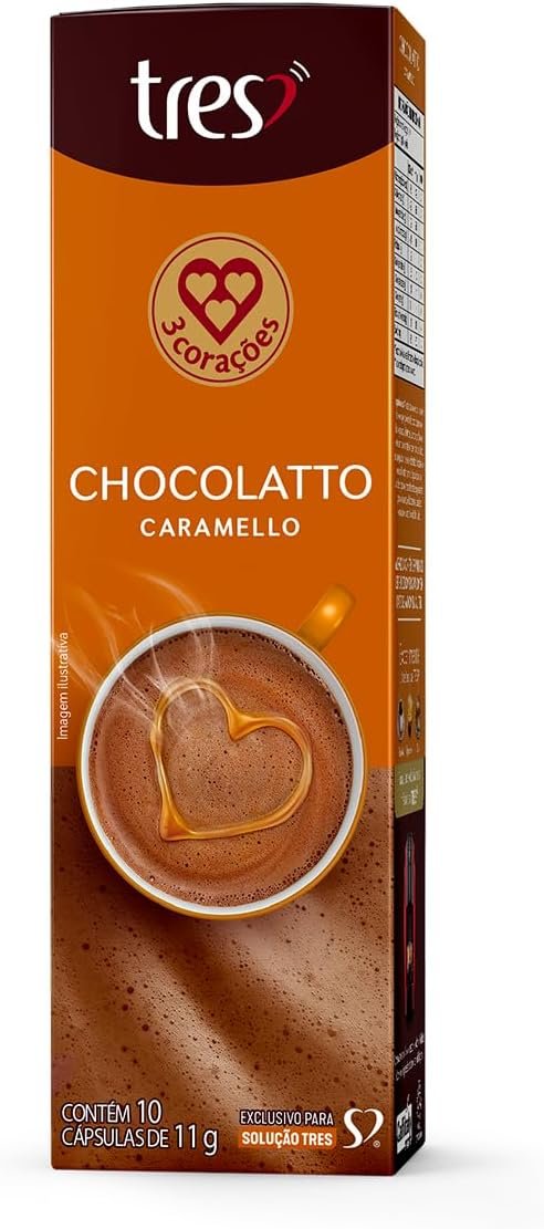 3 Corações Cápsula Chocolatto Caramelo TRES – 10 unidades 3 Corações Cápsula Chocolatto Caramelo TRES – 10 unidades