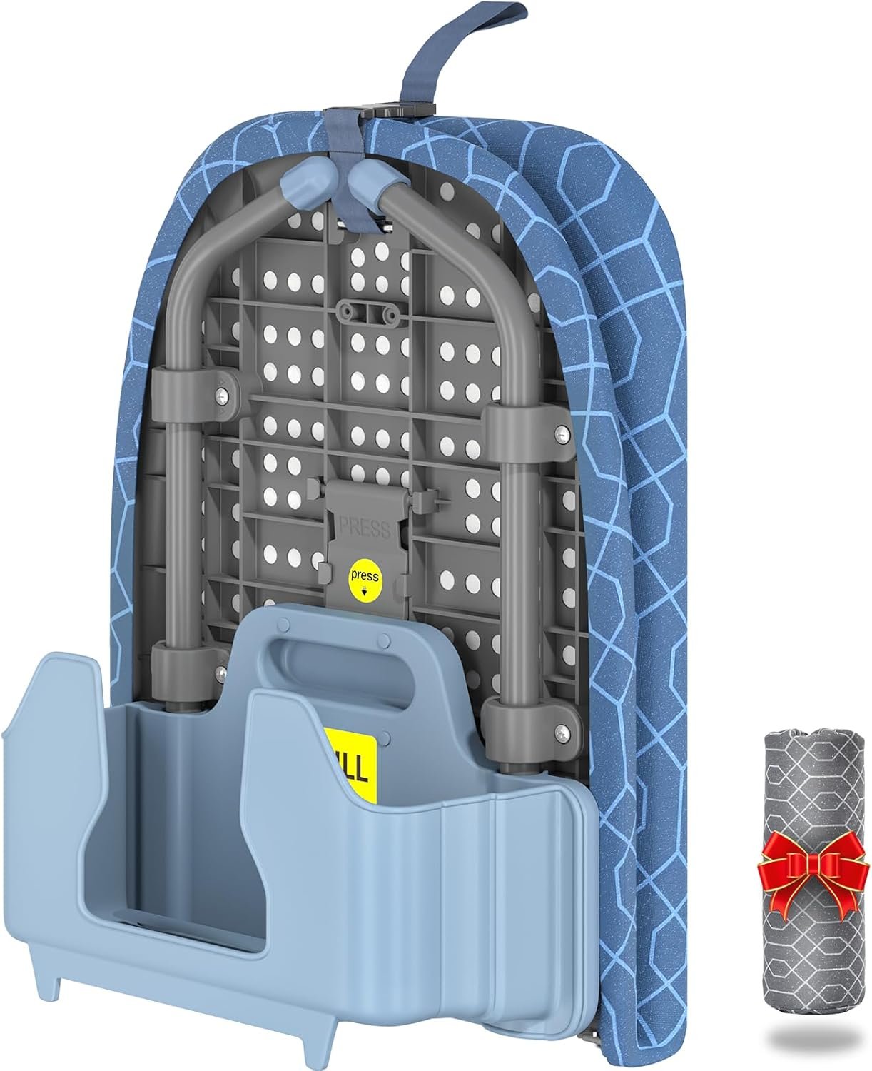 APEXCHASER Tábua de passar roupa pequena com suporte de ferro, tábua de ferro pequena de mesa com 2 capas de passar roupa resistentes ao calor, tábua de passar de mesa portátil com pés antiderrapantes APEXCHASER Tábua de passar roupa pequena com suporte de ferro, tábua de ferro pequena de mesa com 2 capas de passar roupa resistentes ao calor, tábua de passar de mesa portátil com pés antiderrapantes
