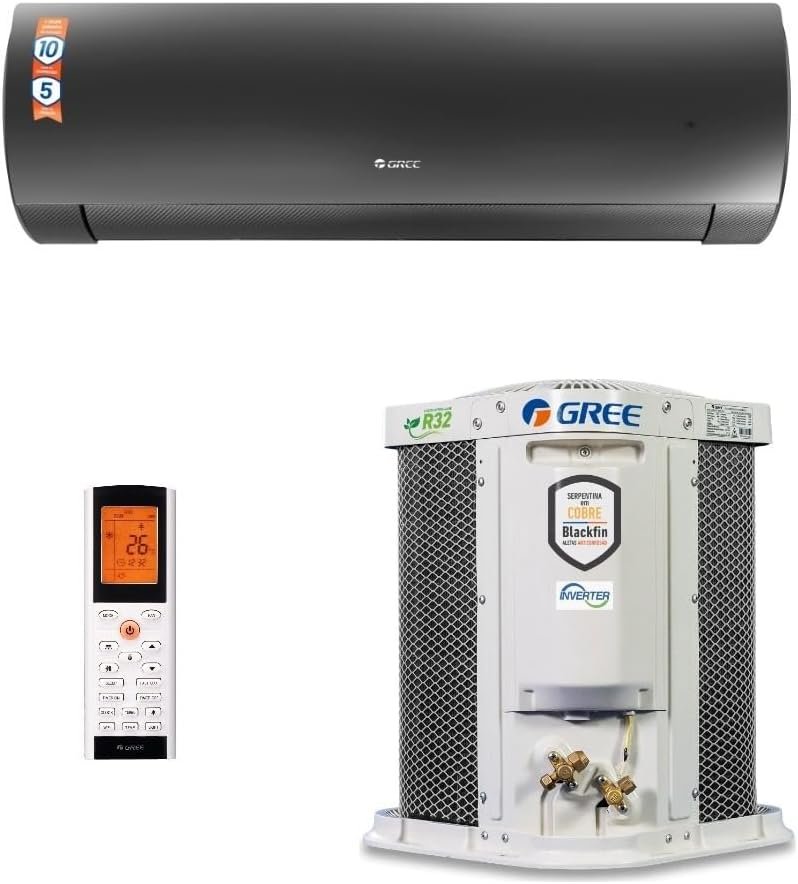 Ar Condicionado Split Inverter Hi Wall Gree G-Diamond 9000 BTUs Quente/Frio GWH09ACA-D6DNA1A - 220V