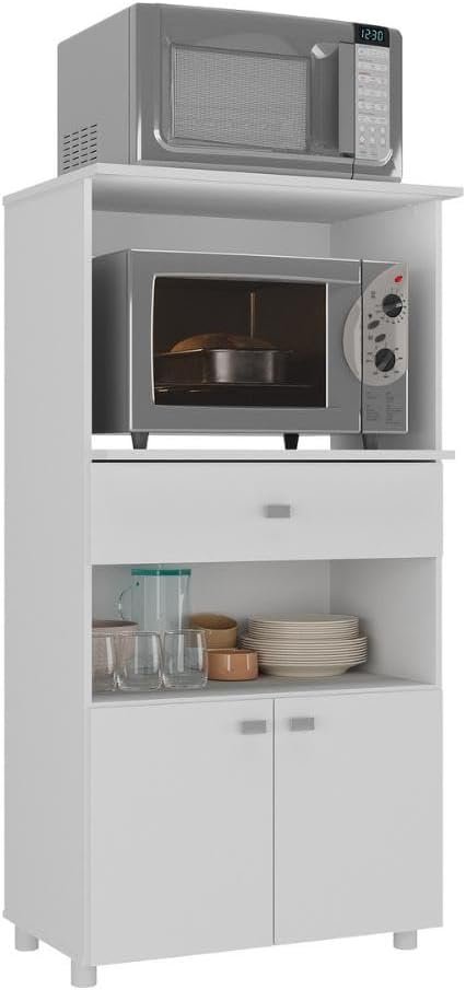 Armário Multiuso para Forno e Micro-ondas – 2 Portas + 1 Gaveta | Acabamento Brilhante UV | Multimóveis Armário Multiuso para Forno e Micro-ondas – 2 Portas + 1 Gaveta | Acabamento Brilhante UV | Multimóveis