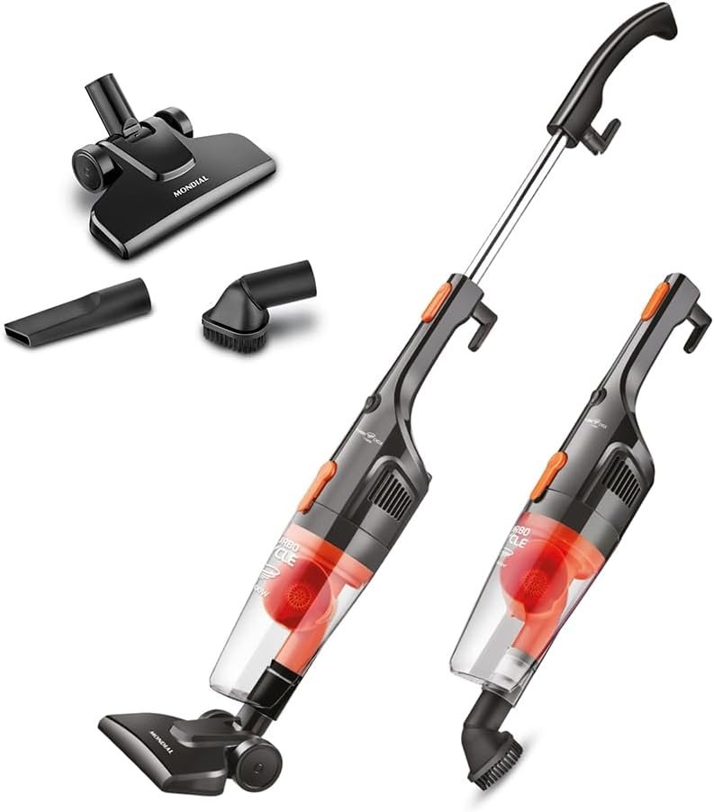 Aspirador de Pó Vertical Turbo Cycle, Mondial, Preto/Laranja, 1100W, 110V - AP-35