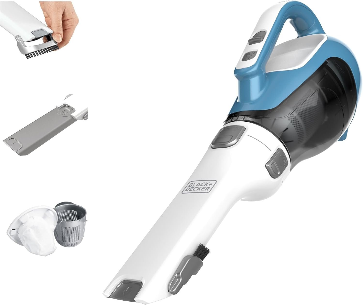 BLACK+DECKER Aspirador portátil sem fio Dustbuster AdvancedClean, compacto para casa e carro com ferramenta de fenda (CHV1410L)