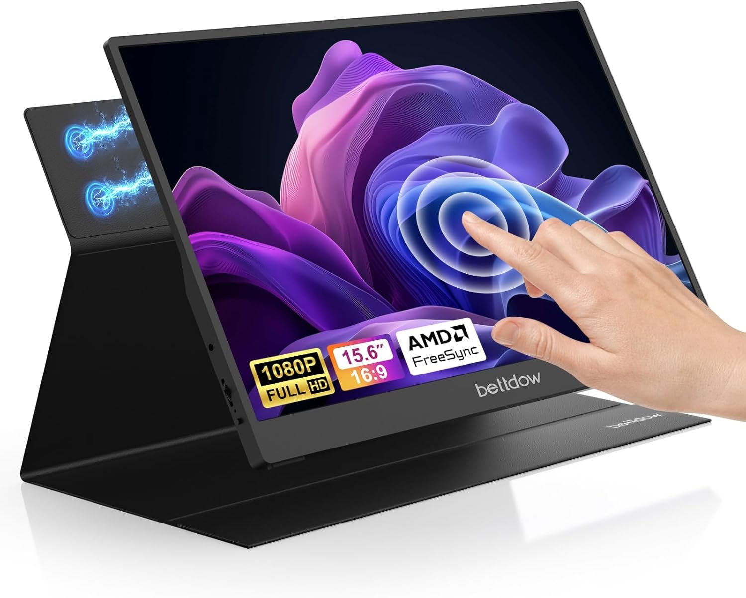 Bettdow Monitor Portatil Touchscreen 15,6”, FHD 1080P Monitor Portátil Conectado Com USB C Dupla/HDMI, IPS Extensor De Tela para Notebook com VESA e Funda Inteligente magnético, Plug and Play Bettdow Monitor Portatil Touchscreen 15,6”, FHD 1080P Monitor Portátil Conectado Com USB C Dupla/HDMI, IPS Extensor De Tela para Notebook com VESA e Funda Inteligente magnético, Plug and Play