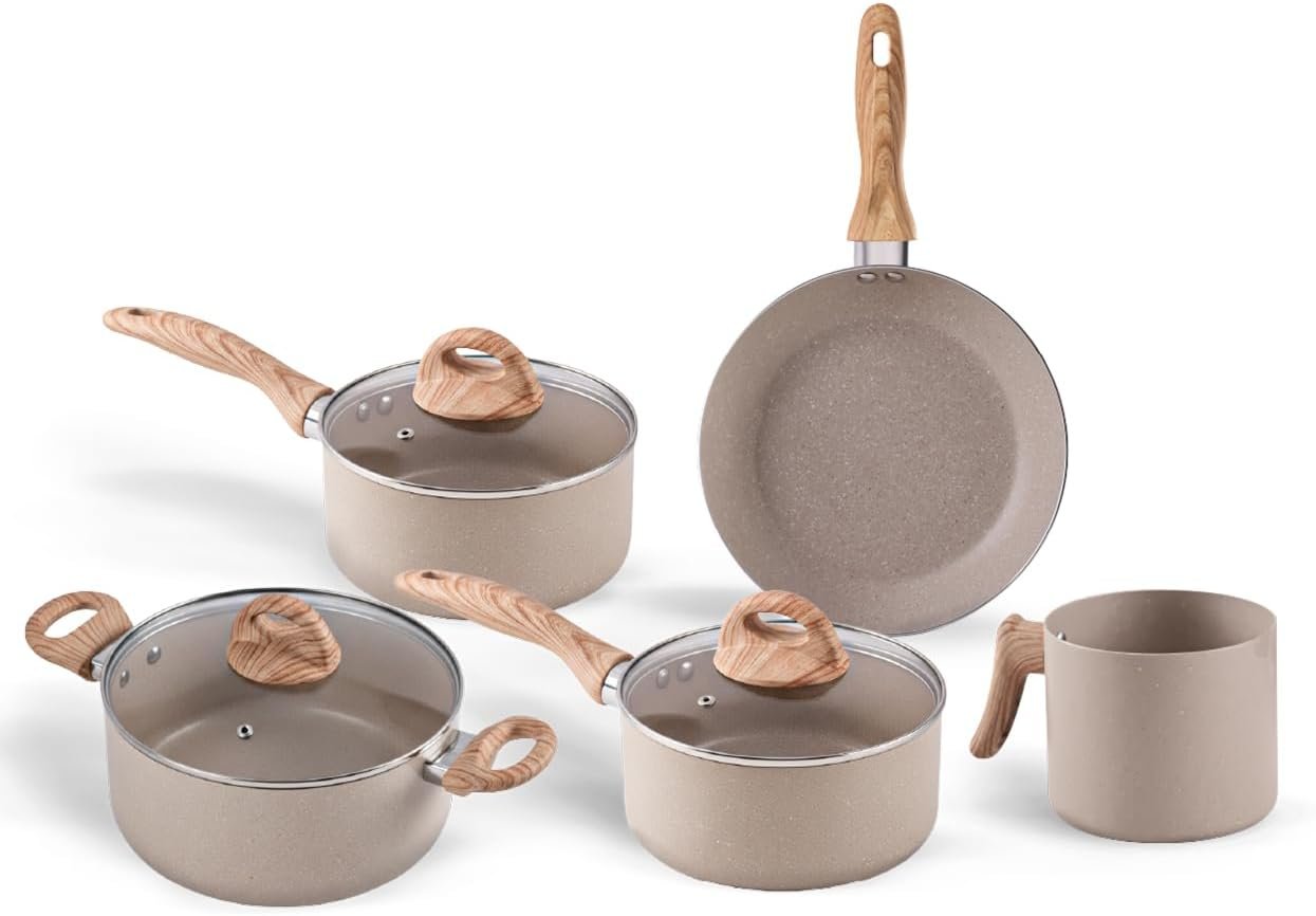 Brinox, Jogo de Panelas 5 peças Smart Plus Areia indução Brinox