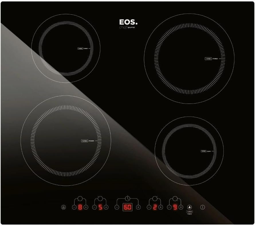 Cooktop de Indução Quatro Bocas Eos Eci04ep 220v Cooktop de Indução Quatro Bocas Eos Eci04ep 220v