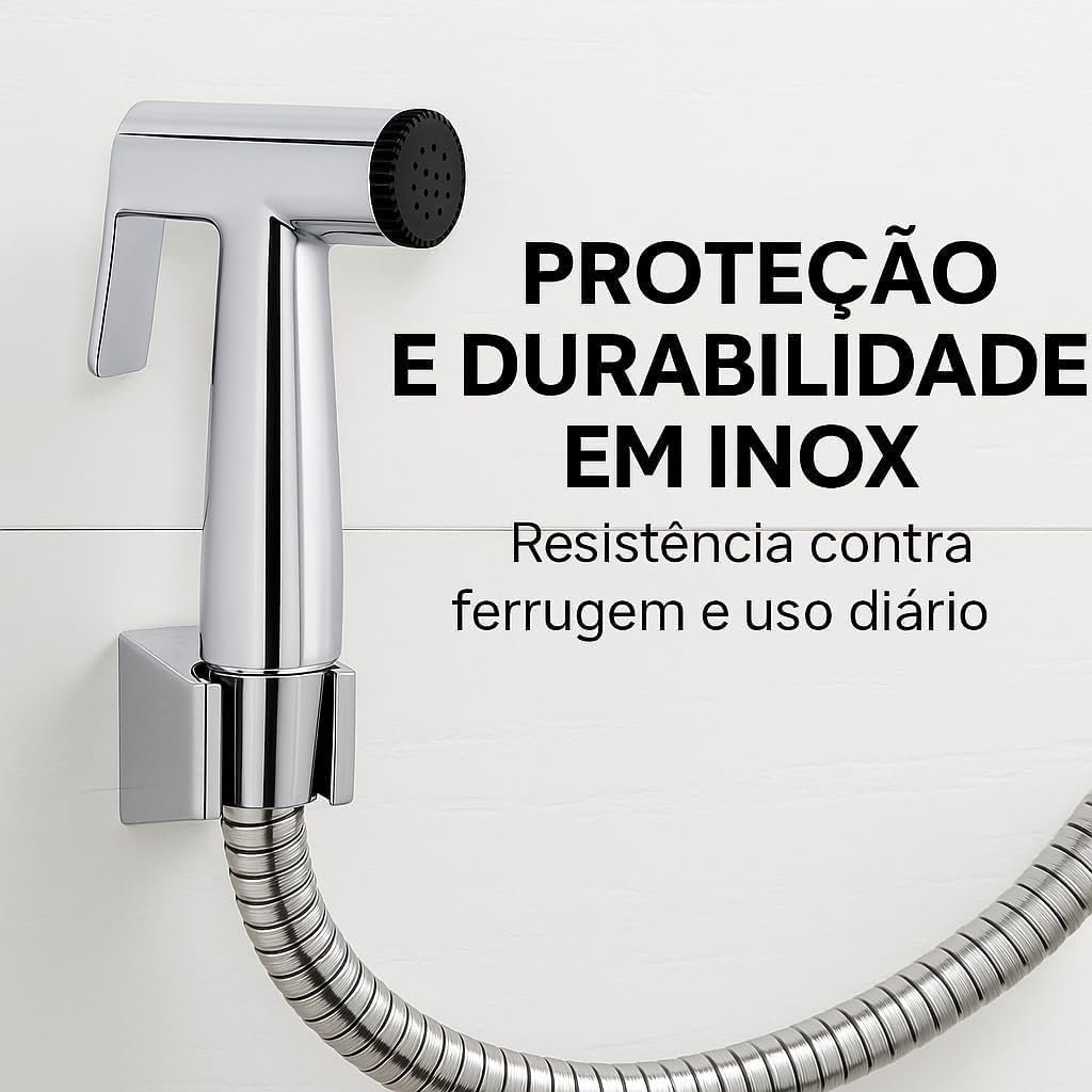 Ducha Higiênica para Banheiro Moderno Chuveirinho Instalação 1/4 de Volta Moderno e Alta Durabilidade para Casa Nova Família Ducha Higiênica para Banheiro Moderno Chuveirinho Instalação 1/4 de Volta Moderno e Alta Durabilidade para Casa Nova Família