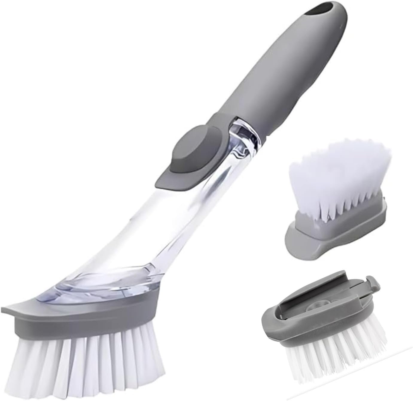 Escova Esponja Lava Louças Multiuso com porta Detergente 40ml, Dispensador de Sabão – Limpeza Rapida e Econômica, Cerdas Resistentes, Cabo Silicone Ergonômico – Ideal Louças, Panelas, Pias e Azulejos