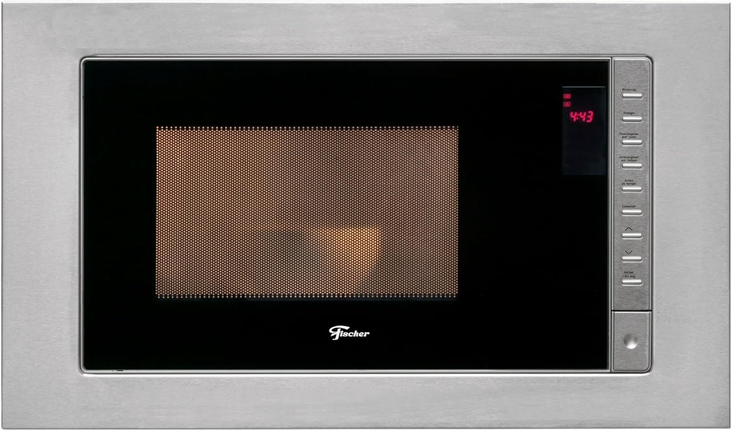 FISCHER FORNO MICRO-ONDAS EMBUTIR 25L FIT LINE MOLDURA INOX 127V 34900-98441