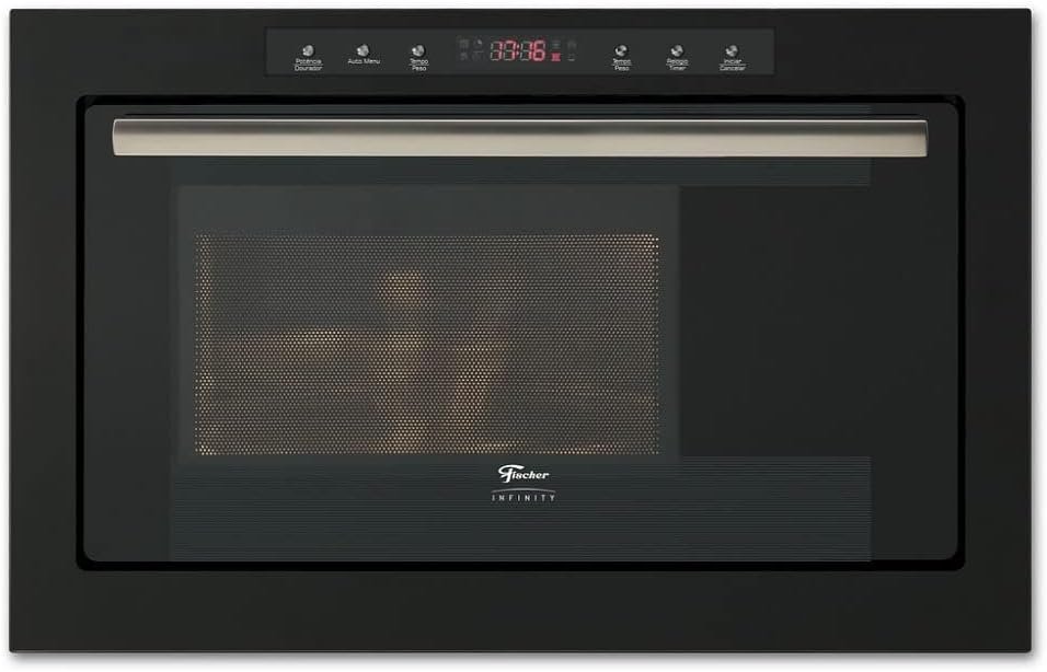 FISCHER FORNO MICRO-ONDAS EMBUTIR INFINITY 25L COM DOURADOR PRETO 220V 25378-55526