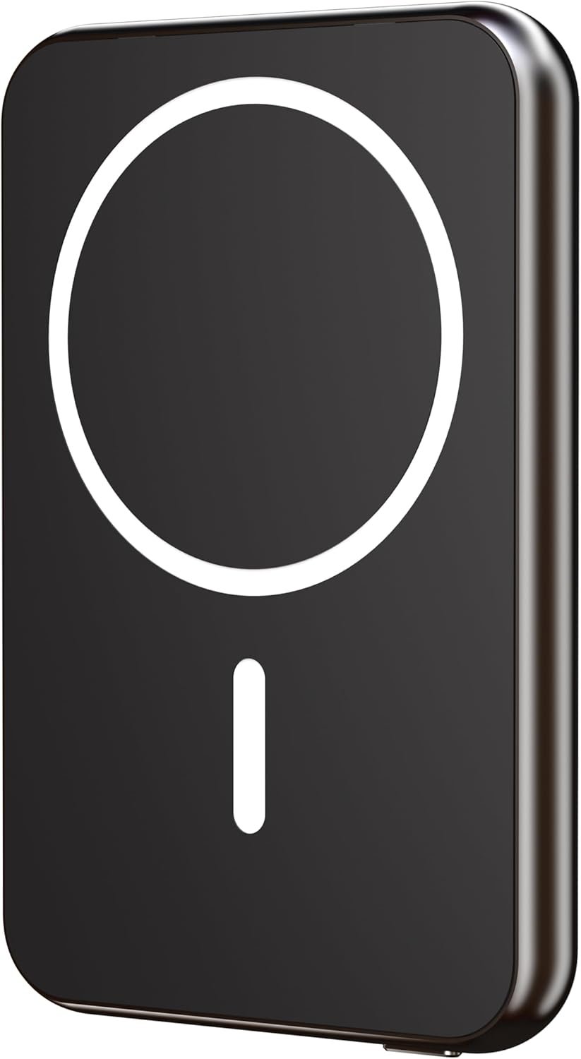 Geonav Power Bank, Carregador Portátil Universal por Indução 5.000mAh, Ultraslim Carregamento rápido, Compatível com MagSafe®, PB5KALMAGBK, Preto Geonav Power Bank, Carregador Portátil Universal por Indução 5.000mAh, Ultraslim Carregamento rápido, Compatível com MagSafe®, PB5KALMAGBK, Preto