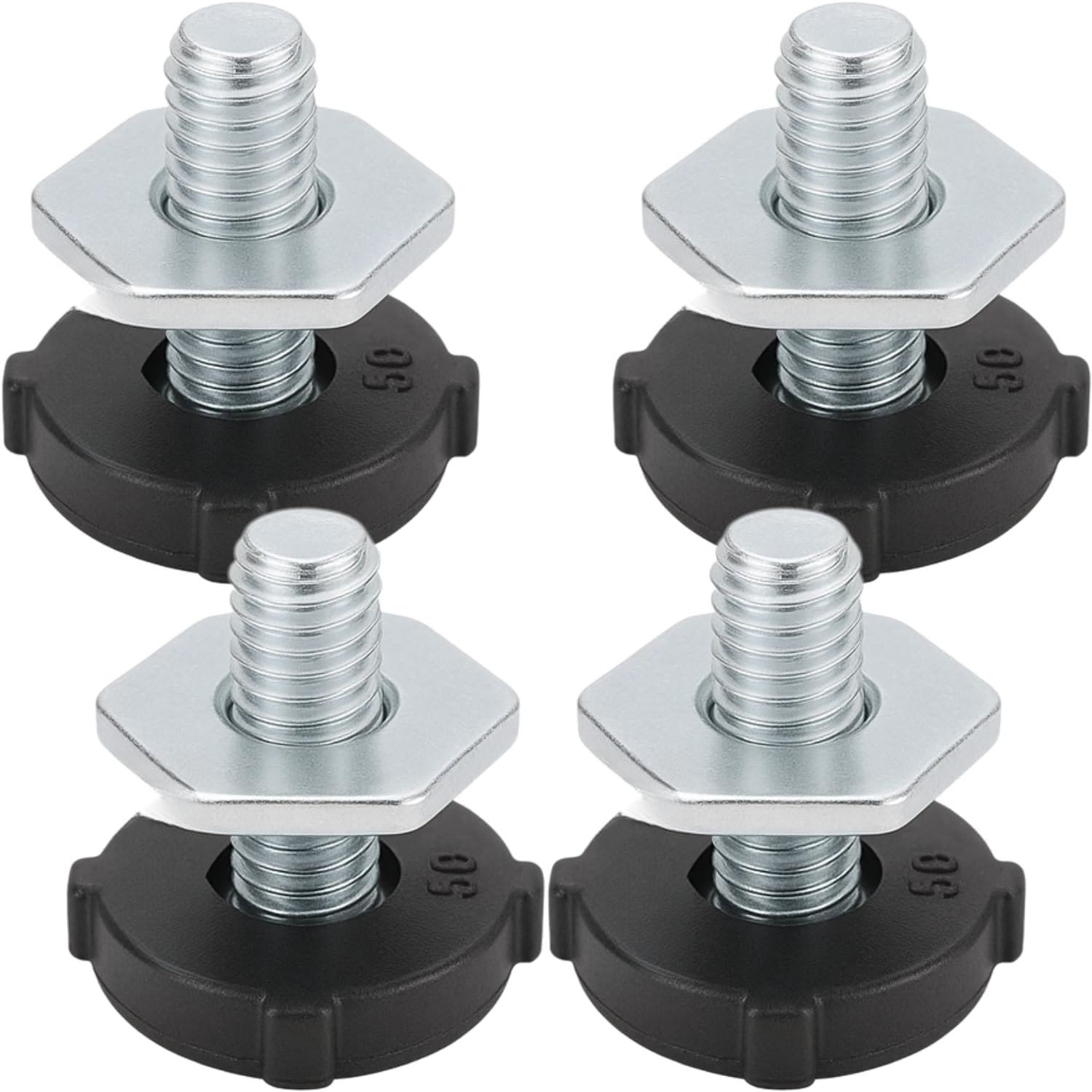 Kit 4 Pé Maquina de Lavar compatível com Samsung Lava e Seca – Niveladores Ajustáveis Antivibração – Estabilidade e Proteção