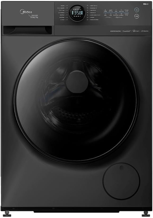Lava e Seca 10,5kg Midea HealthGuard Titanium Conectada MF200D105WB/GK-02-220v