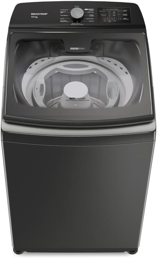 Lavadora de Roupas Brastemp Double Wash 16KG Titanio 220V BWD16A9