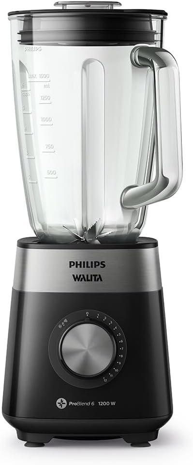 Liquidificador Série 5000 Jarra Vidro Philips Walita Preto 1200W RI2242/93-127V