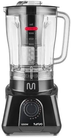 Liquidificador Turbo 2,6L com 12 Velocidades e Filtro Separador 127V 1200W Preto Multi – LQ1201