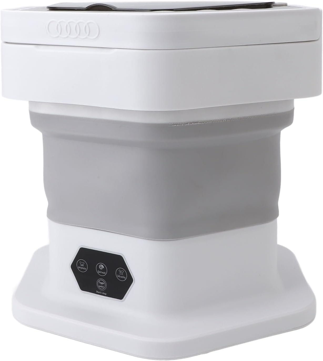 Máquina de Lavar Dobrável, Mini Lavadora Compacta, Máquina de Lavar Portátil Com Secador, Limpeza Profunda, Máquina de Lavar Elétrica Pequena para Roupas íntimas, Meias, (Cinza)