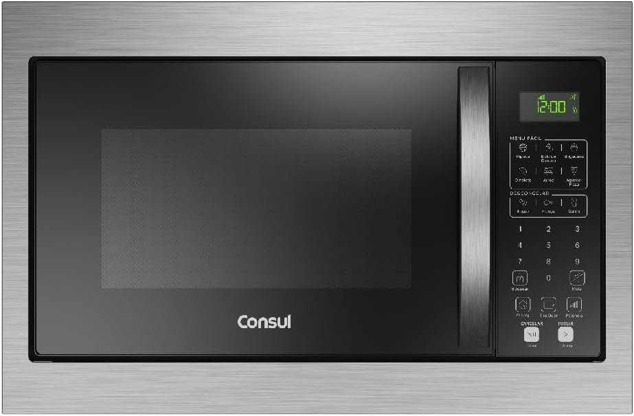 Micro-ondas Consul de Embutir 32 Litros Preto com Design Moderno e Menu Fácil – CM146AE 220V
