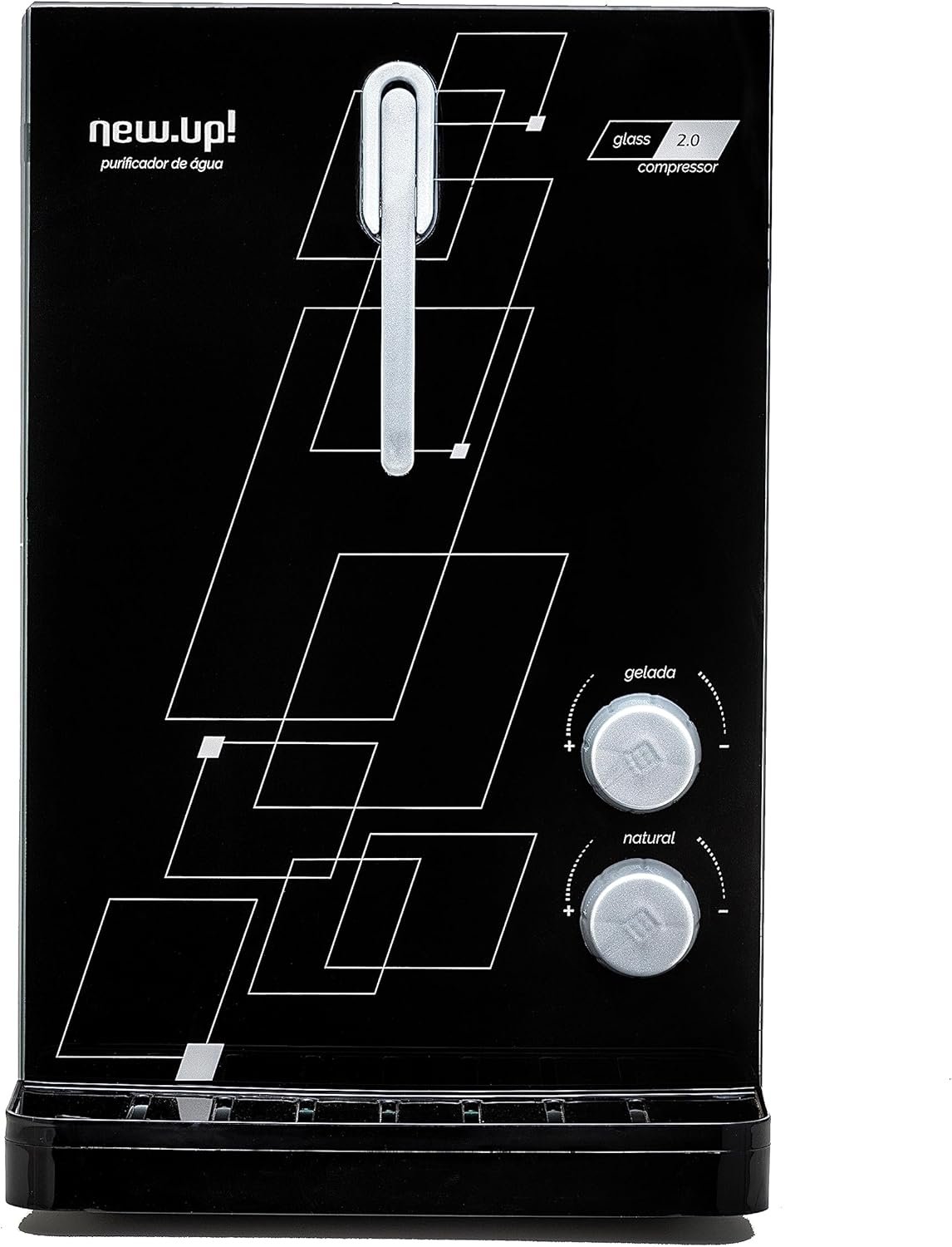 New Up Purificador de Água Glass 2.0, Preto, 127V