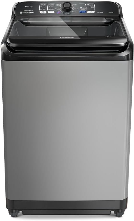 Panasonic Máquina de Lavar 12kg Titânio 220v NA-F120B1T