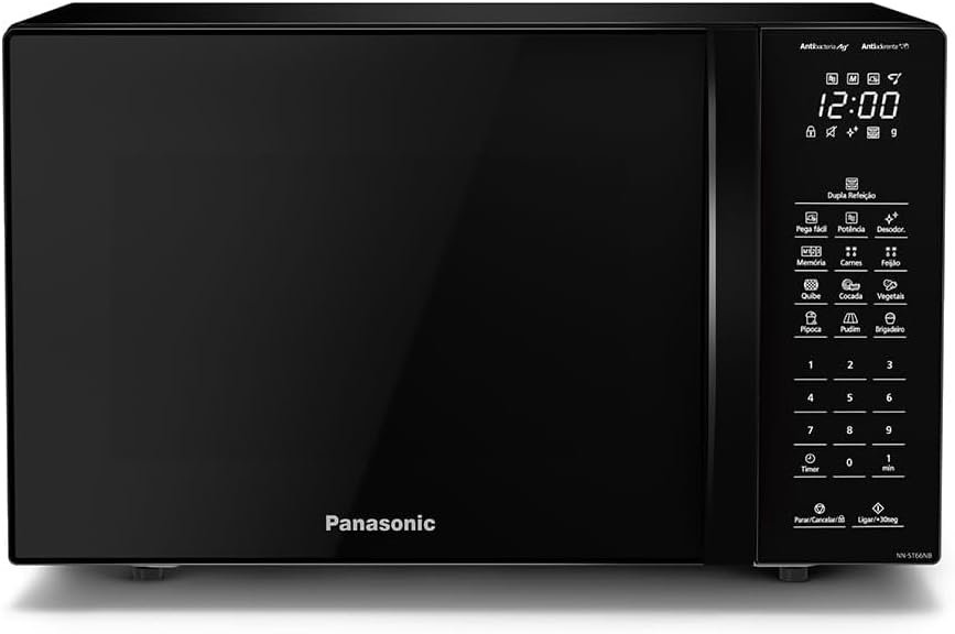 Panasonic Micro-ondas 34L Black Glass 127v NN-ST66NBRU