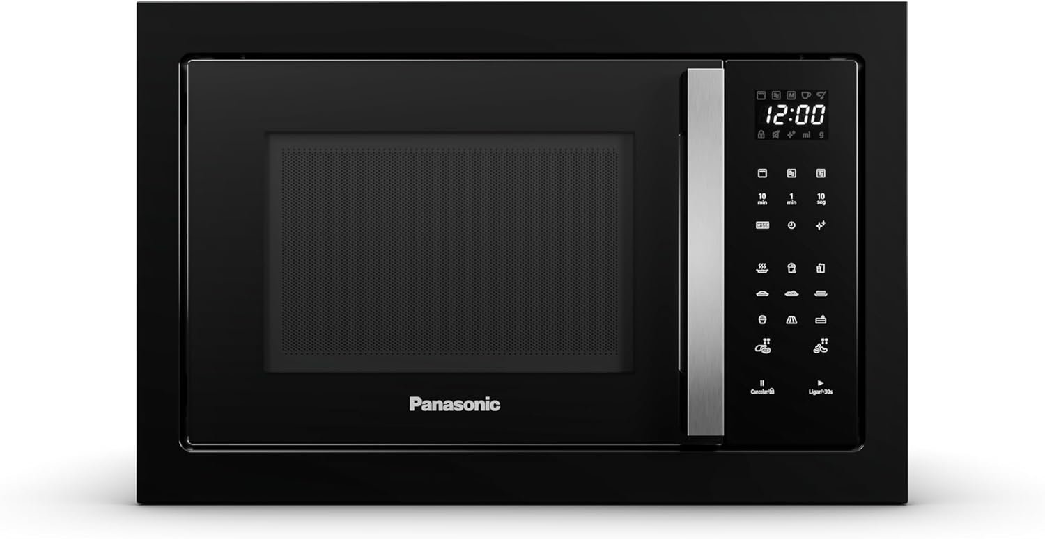 Panasonic Micro-ondas de Embutir 30L Black Glass NN-GB68QBRUK 220v