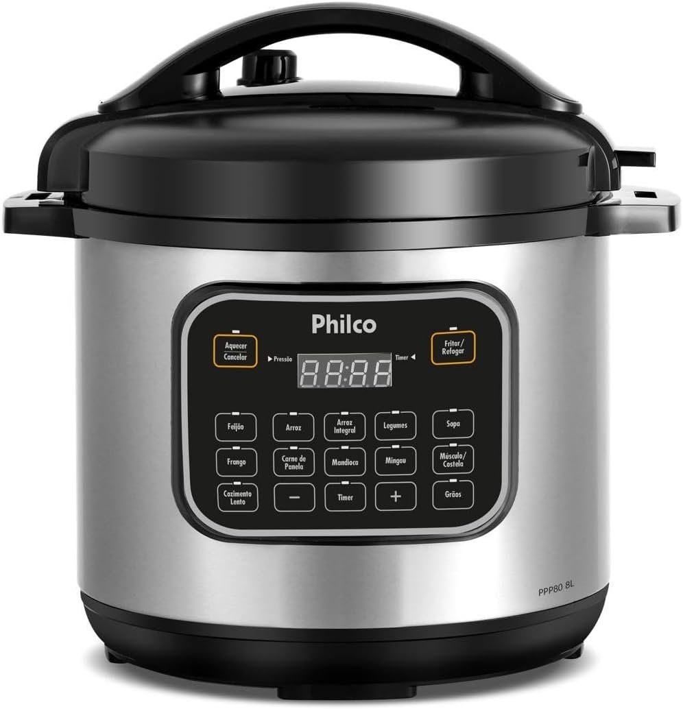 Panela de Pressão Multifuncional Philco 8L PPP80 12 funções 220V