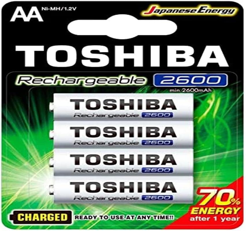 Pilha Recarregável AA 1,2V 2600mAh TNH6GAE TOSHIBA (Cartela com 4 unid.) Pilha Recarregável AA 1,2V 2600mAh TNH6GAE TOSHIBA (Cartela com 4 unid.)