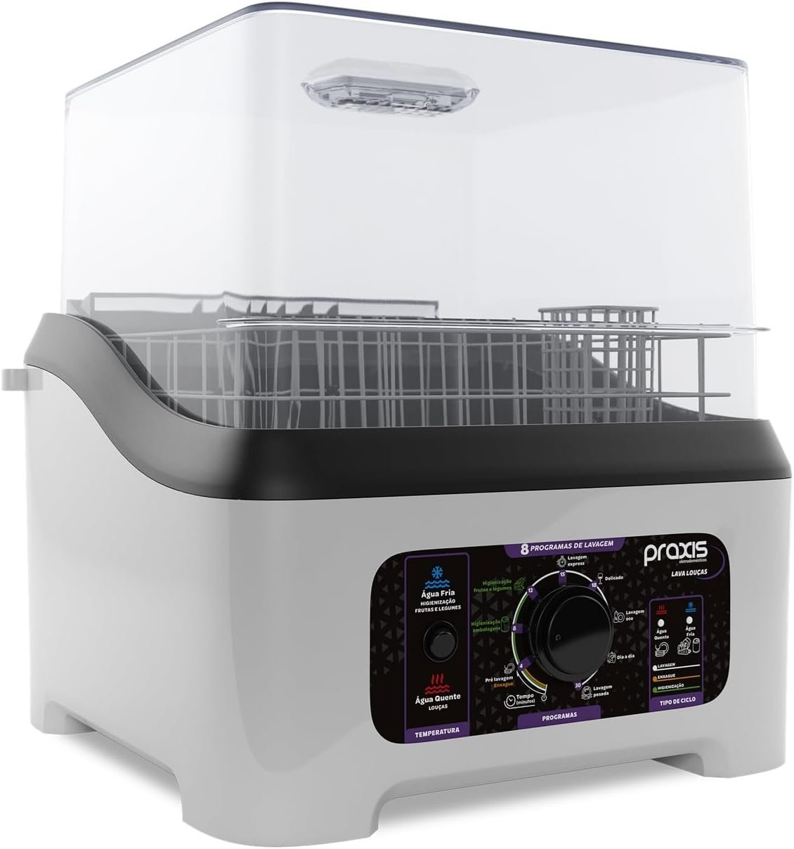 Praxis Lava Louça Portátil 3L 8 Programas de Lavagem 127v Branca