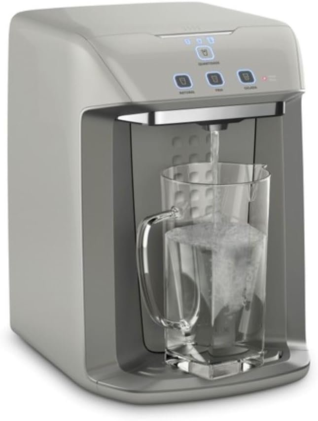 Purificador de Água Gelada Fria e Natural Elétrico Compacto Eletronico placa Electrolux Alerta troca de Filtro refil 12 meses ou 3000l Painel Touch Bivolt Prata PA26G