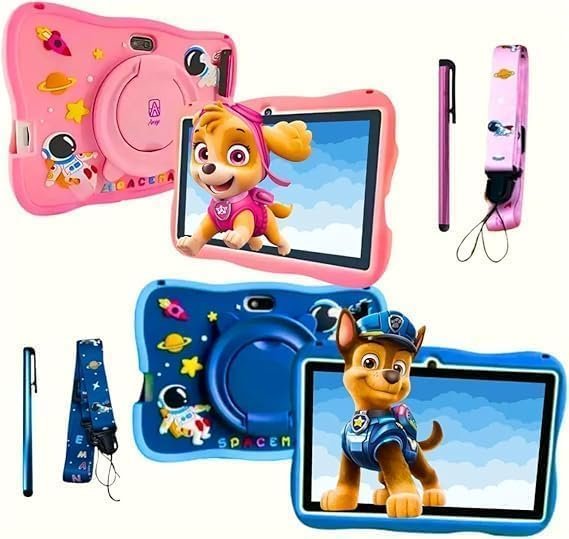 Tablet Infantil 7 Polegadas, 64GB, 4GB RAM, Android 13, Wi-Fi, GPS, Tela HD IPS, Capa Protetora, Controle Parental (Azul)