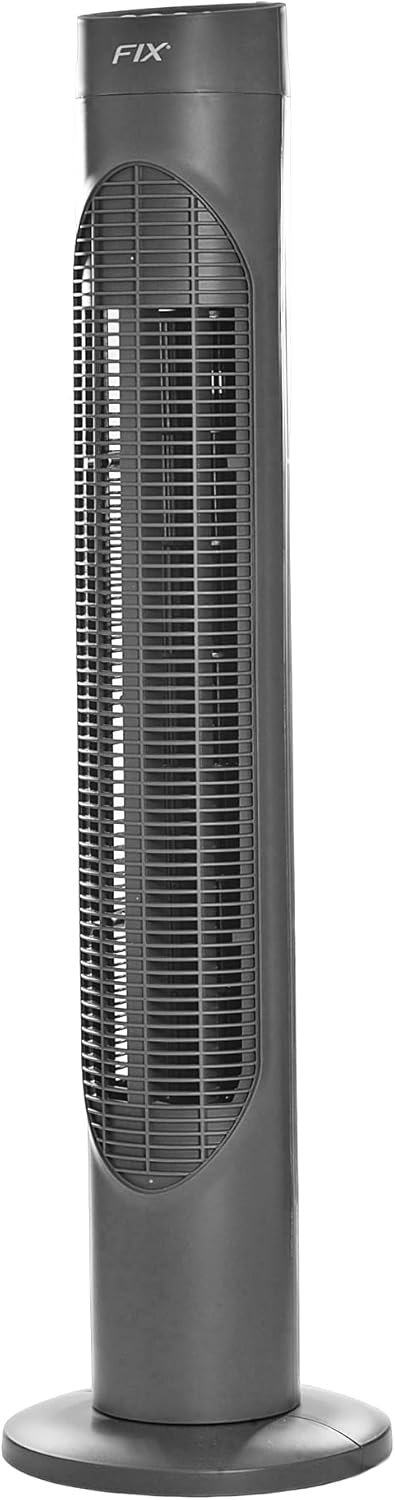Ventilador Torre Preto com 3 Velocidades 86cm 127V – FIX (FXV05002)