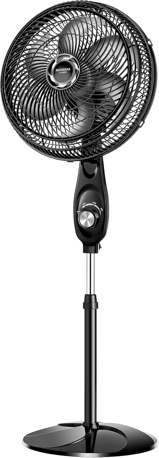Ventilador de Coluna 30cm Turbo, Mondial, Preto/Prata, 50W, 110V – VT-30C-NB