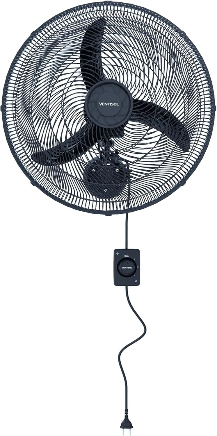 Ventilador de Parede New 50cm Preto 127V Preto Ventisol