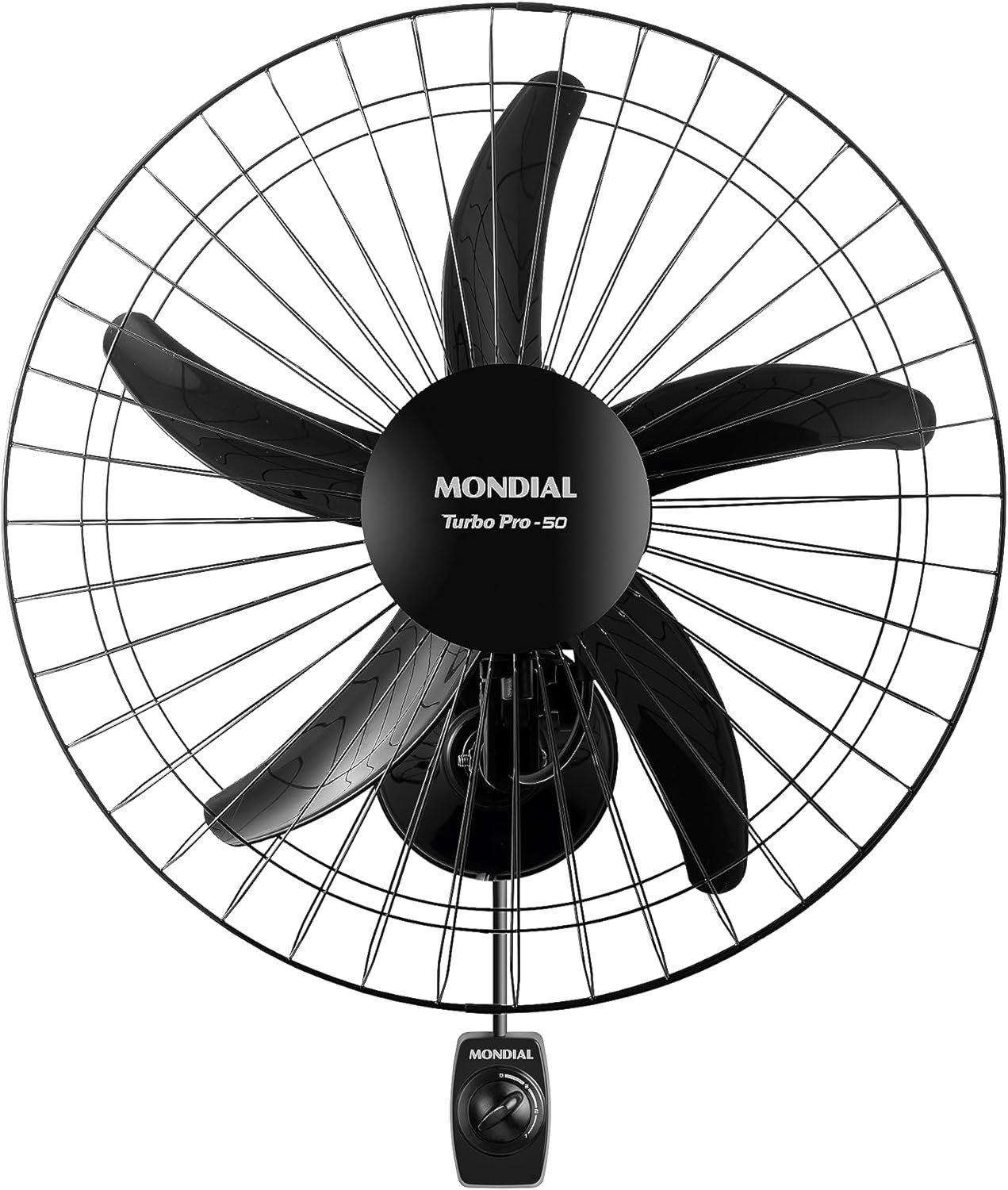 Ventilador de Parede Turbo 50cm Pro 5 Pás, Mondial, Preto, 150W, 110V – NVP-PRO-50