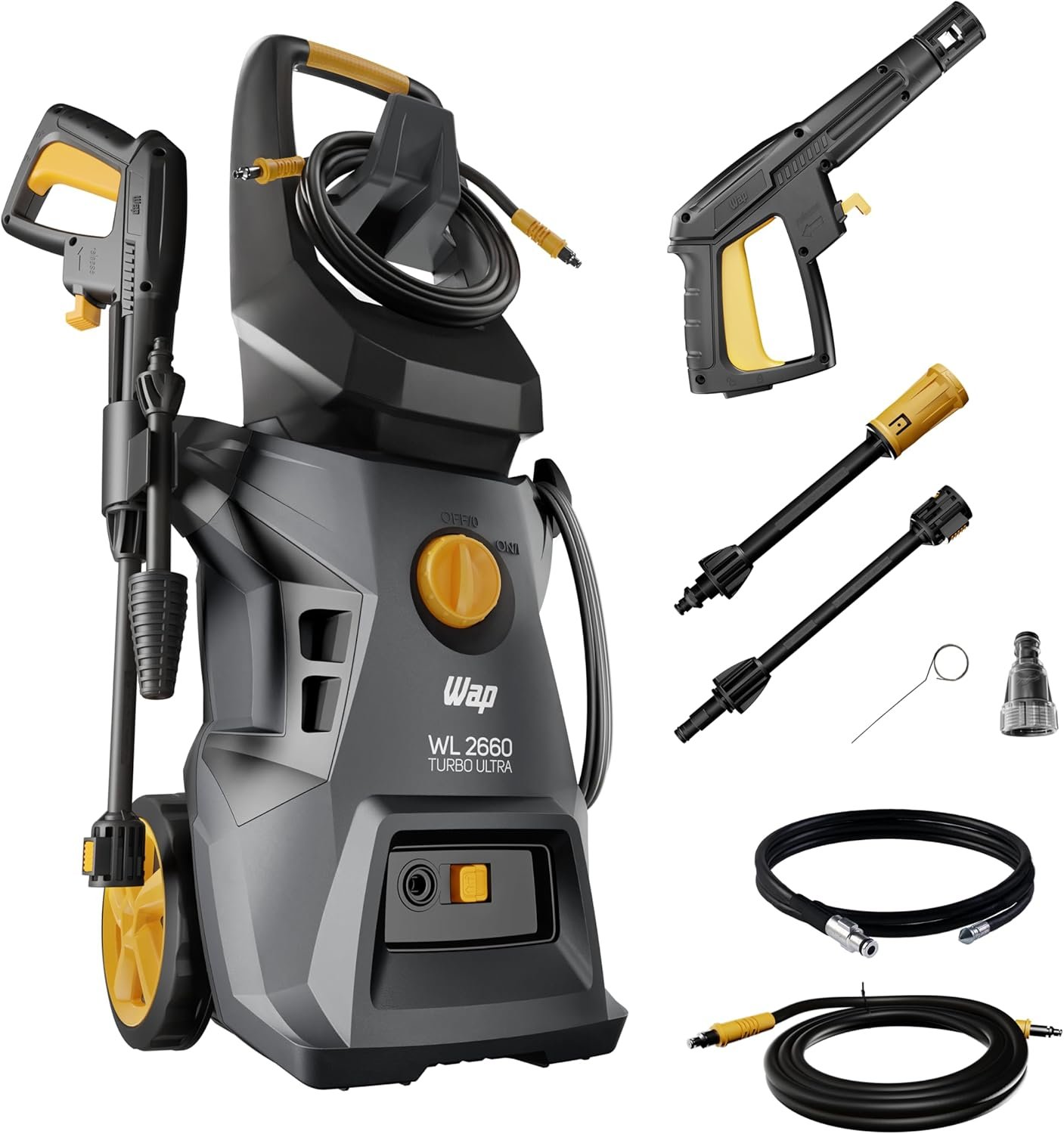WAP Desobstruidora e Lavadora de Alta Pressão WL 2660 TURBO ULTRA, 420L/h, com Mangueira de Desobstrução, 1800W 220V WAP Desobstruidora e Lavadora de Alta Pressão WL 2660 TURBO ULTRA, 420L/h, com Mangueira de Desobstrução, 1800W 220V