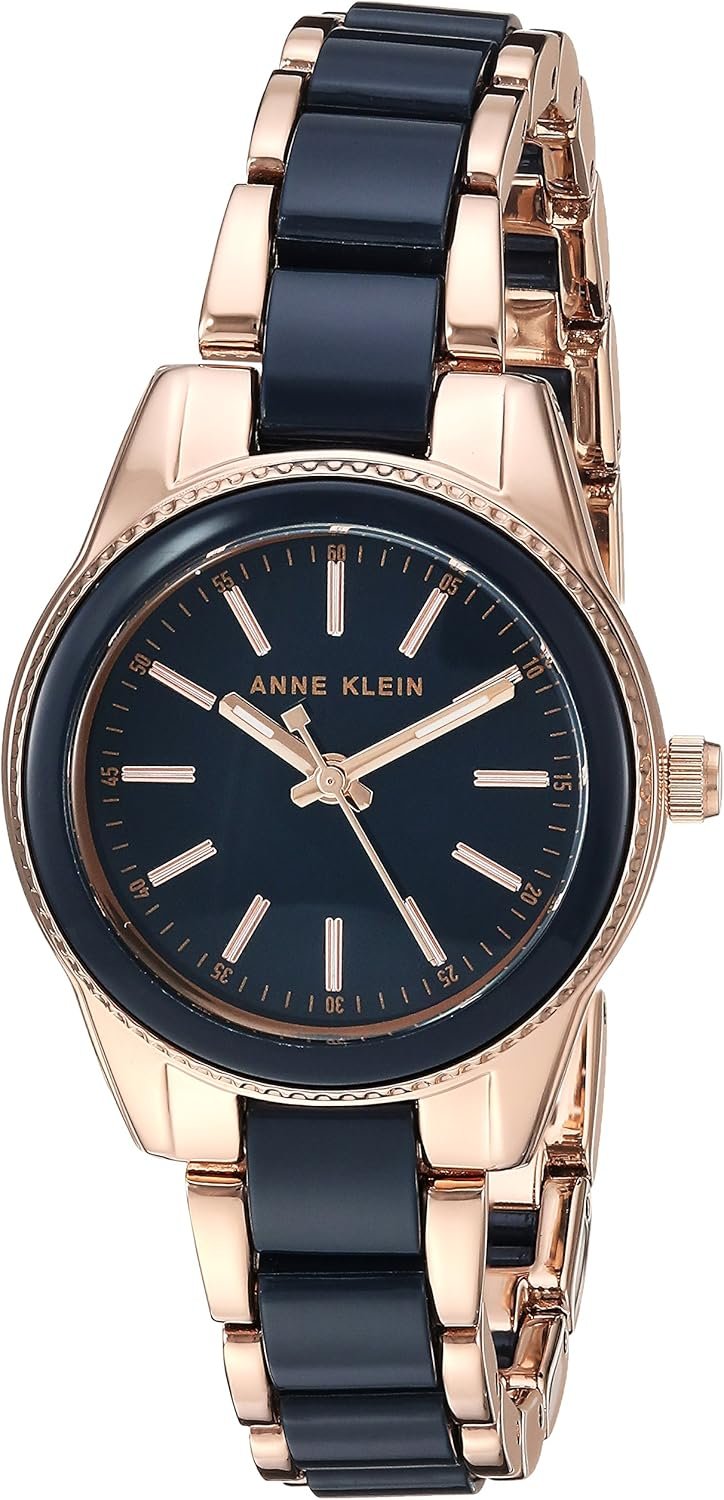 Anne Klein Relógio feminino com pulseira de resina Anne Klein Relógio feminino com pulseira de resina