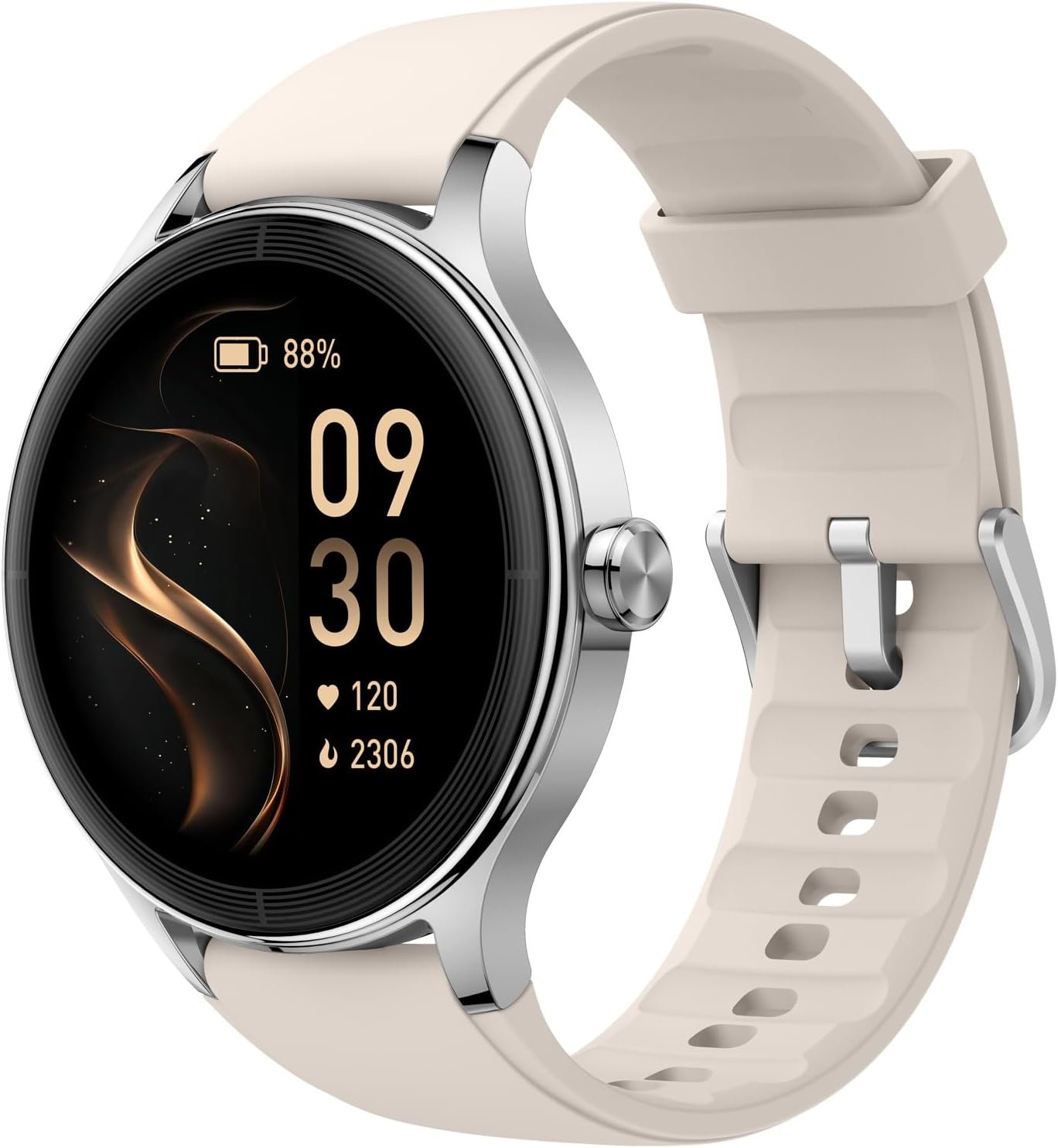 Bettdow SmartWatch, Relogio Smartwatch Feminino, 1.27″ Ecrã tátil, à prova d’água IP68, 100+ Modos Esportivos, chamada Bluetooth, Compatível com Android iOS, voz por IA (Bege) Bettdow SmartWatch, Relogio Smartwatch Feminino, 1.27″ Ecrã tátil, à prova d’água IP68, 100+ Modos Esportivos, chamada Bluetooth, Compatível com Android iOS, voz por IA (Bege)
