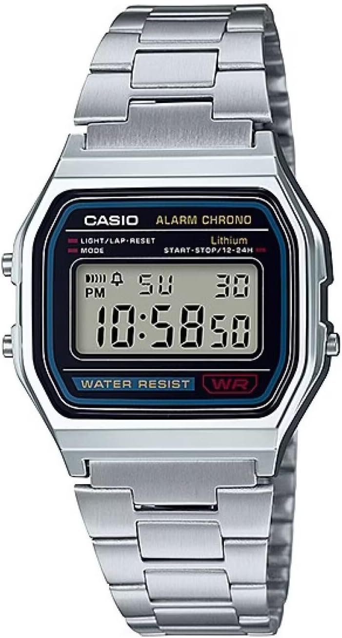 Casio Relógio clássico masculino #A158W-1, Relógio de quartzo, digital, casual, movimento de quartzo Casio Relógio clássico masculino #A158W-1, Relógio de quartzo, digital, casual, movimento de quartzo