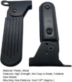 1 par de pedal frontal dobrável para ciclomotor elétrico, suporte firme e prático para maior conforto e mobilidade na ebike - Imagem 2