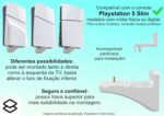 Suporte De Parede Painel Compatível Com Playstation 5 Slim (1247) (Branco) - Imagem 3