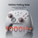 GameSir Nova 2 Lite Controle Sem Fio para PC com Hall Effect nos Analógicos e Gatilhos, 1000Hz 2.4G/Wired, Botões Programáveis – Compatível com PC, Switch, Steam, Android - Cinza Grafite - Imagem 3