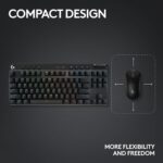 Teclado Gamer Sem Fio Logitech G PRO X com design TKL, Layout US, RGB LIGHTSYNC, Tecnologia LIGHTSPEED e Switch Exclusivo GX Brown Tactile - Preto - Imagem 7
