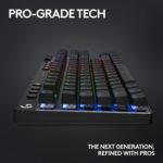 Teclado Gamer Sem Fio Logitech G PRO X com design TKL, Layout US, RGB LIGHTSYNC, Tecnologia LIGHTSPEED e Switch Exclusivo GX Brown Tactile - Preto - Imagem 8