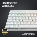 Teclado Gamer Sem Fio Logitech G PRO X com design TKL, Layout US, RGB LIGHTSYNC, Tecnologia LIGHTSPEED e Switch Exclusivo GX Brown Tactile - Branco - Imagem 3