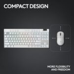 Teclado Gamer Sem Fio Logitech G PRO X com design TKL, Layout US, RGB LIGHTSYNC, Tecnologia LIGHTSPEED e Switch Exclusivo GX Brown Tactile - Branco - Imagem 7