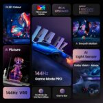 Hisense Smart TV UHD 4K QLED 55" Polegadas 55Q7QG Google TV Modo Jogo Pro 144 Hz, AMD FreeSync Premium, Dolby Vision Atmos e Compatível com Alex - Imagem 3